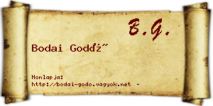 Bodai Godó névjegykártya